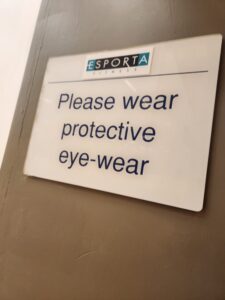 wear goggles