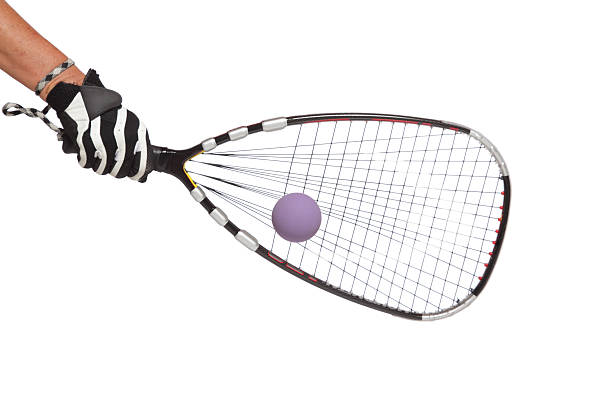 Racquet and purple ball